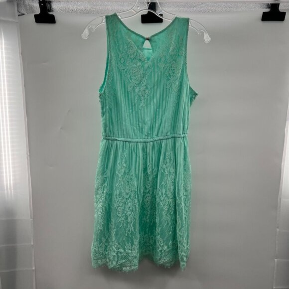 Xhilaration Women's Lace Sleeveless A-Line Dress Green Size Medium Above Knee - Picture 6 of 9